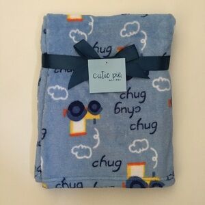 NEW Baby Blanket Soft Lightweight Chug Chug Train Theme | Cutie Pie